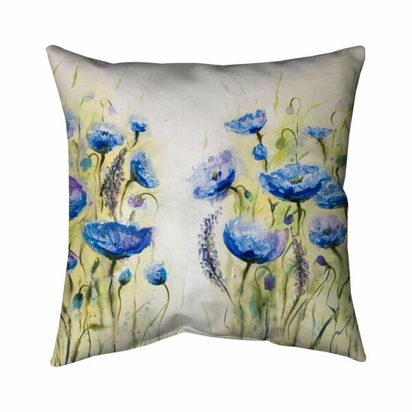 Begin Home Decor 26 x 26 in. Blue Garden-Double Sided Print Indoor Pillow 5541-2626-FL107